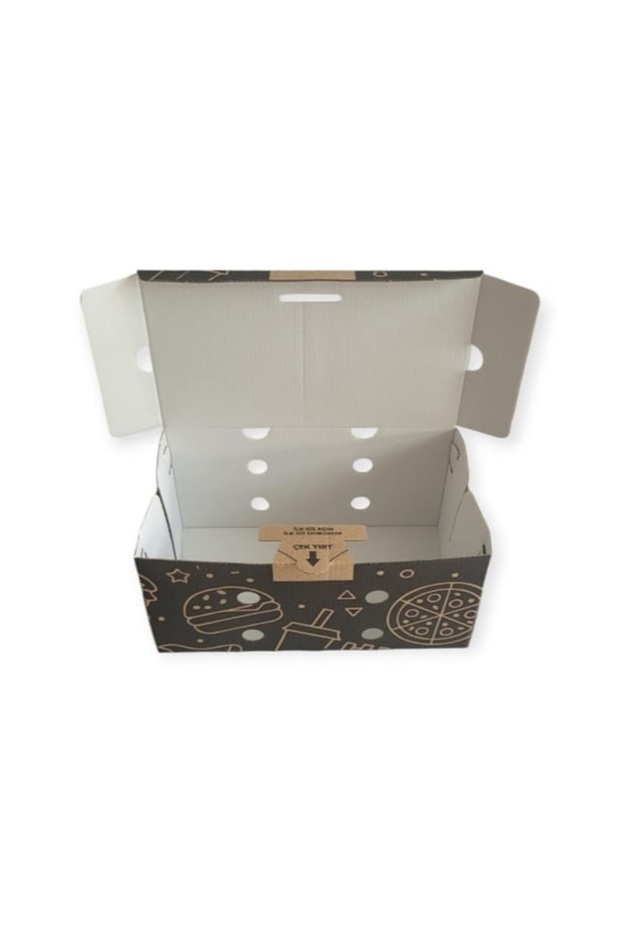 Kilitli Hamburger Menu Kutusu 100 Adet - 3