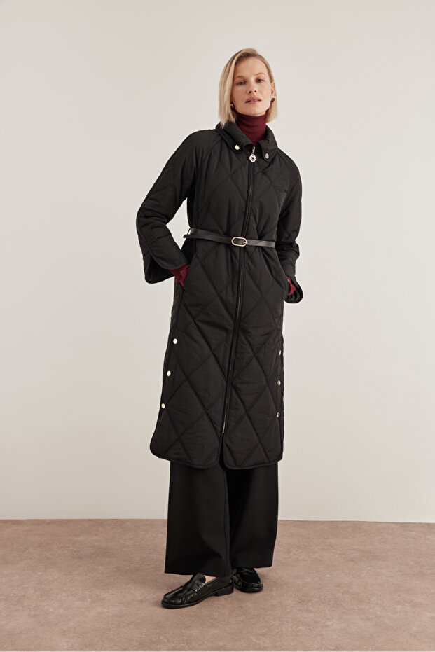 10083111 Gömlek Yaka Mont - 6