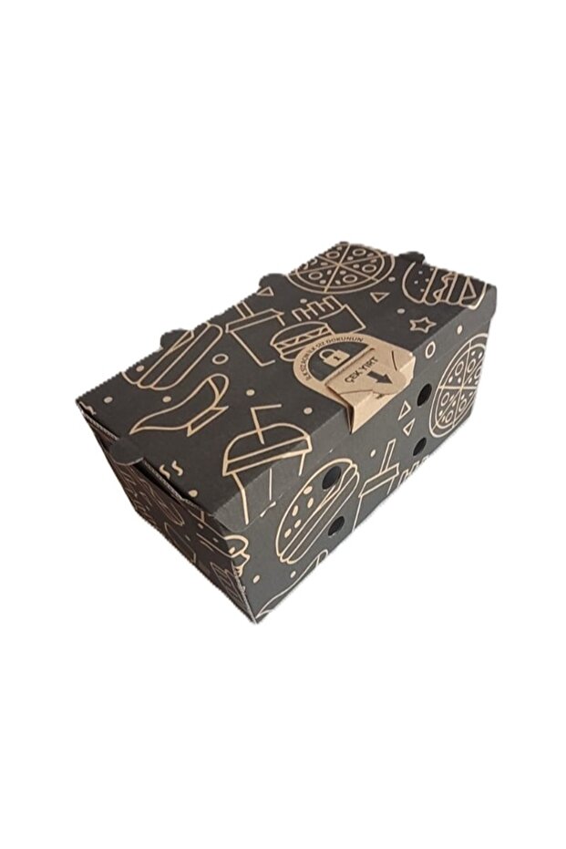 Kilitli Hamburger Menu Kutusu 100 Adet - 6