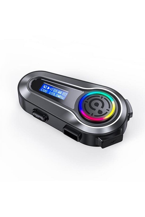 Q10 Siyah LCD Ekranlı Bluetooth Motosiklet Kulaklığı Intercom - 6