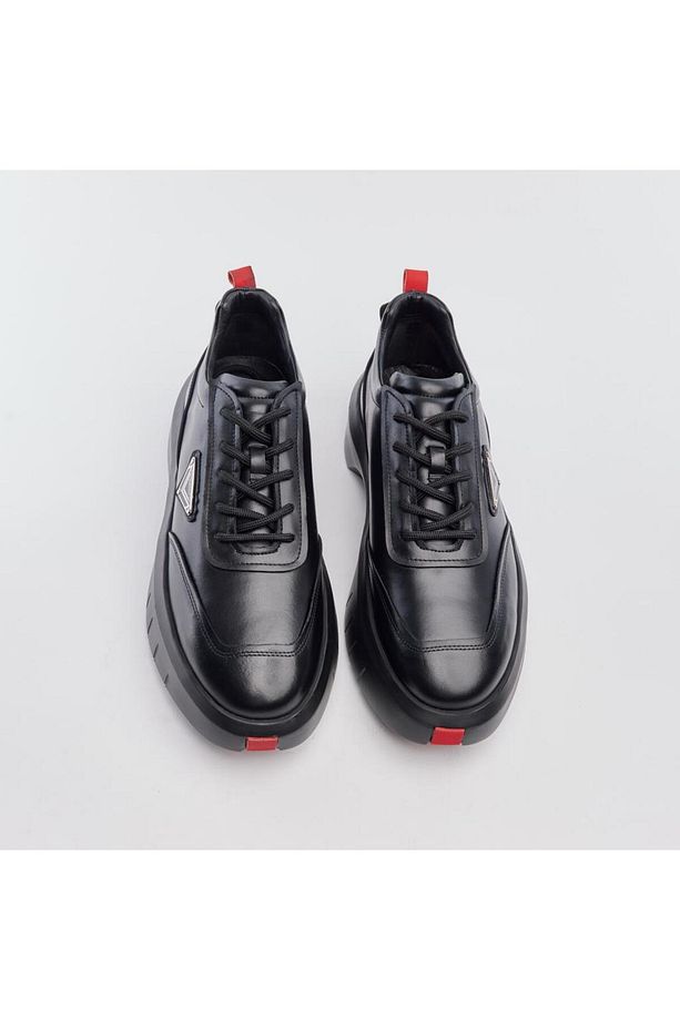 Yüksek Taban Hakiki Deri Erkek Sneaker - 3