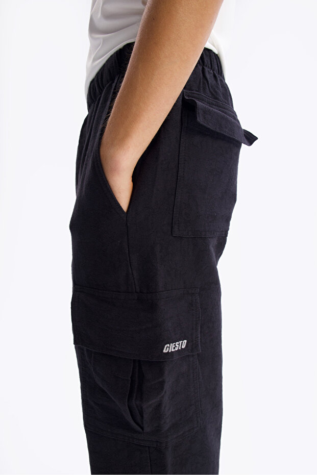 السراويل البضائع السوداء منقوشة - 6