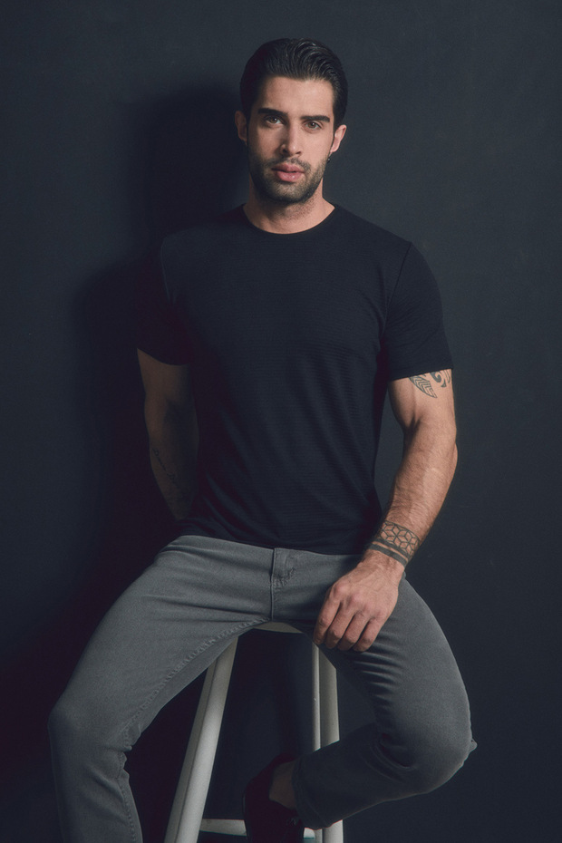 Basic Bisiklet Yaka Tişört - 1