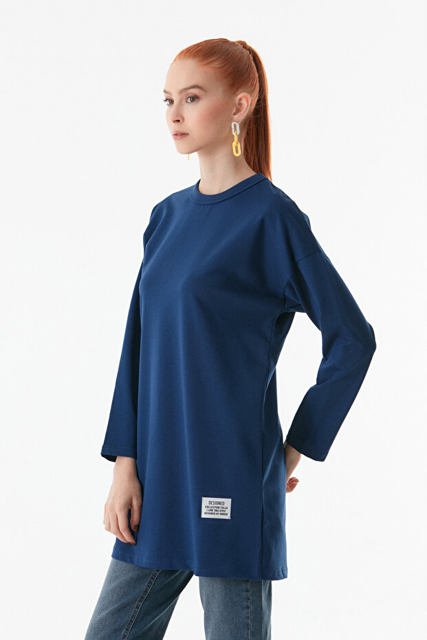 Basic Bisiklet Yaka Tunik - 4