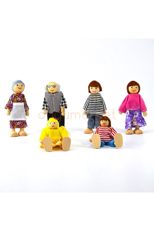 Ahşap Sevimli Aile - 6