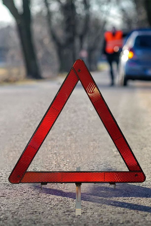 Yol Kaza Arıza İkaz Reflektörü Katlanır Fosforlu Üçgen Reflektör Lastik Değiştirme Gece Parlayan - 5