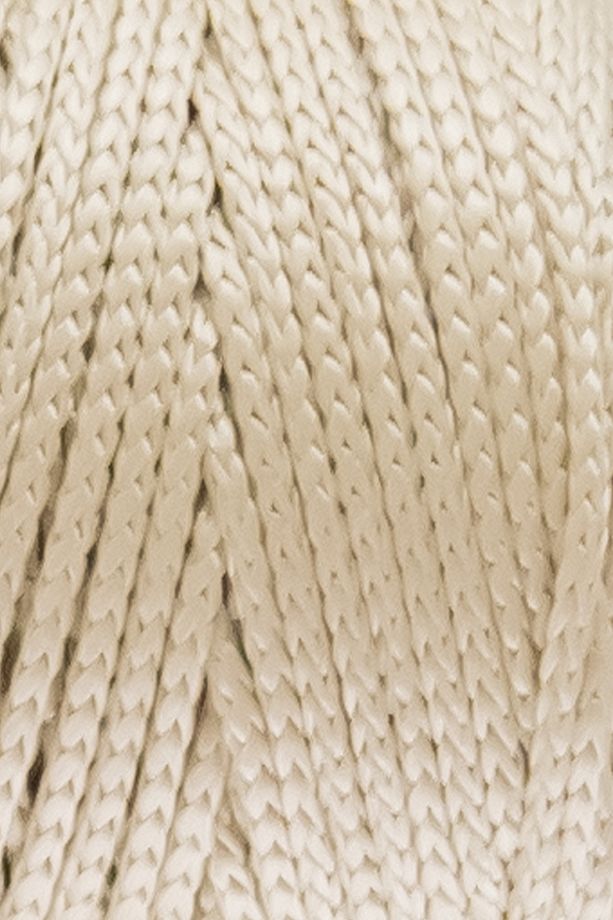 200 gr - 200 Mt - 2.5 Mm Polyester Makrome Ipi Bej (002) Çanta Ipi Supla Ipi Örgü Ipi Bej - 2