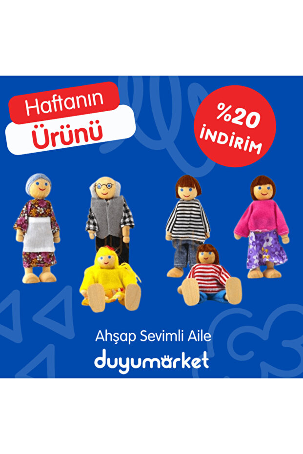 Ahşap Sevimli Aile - 5