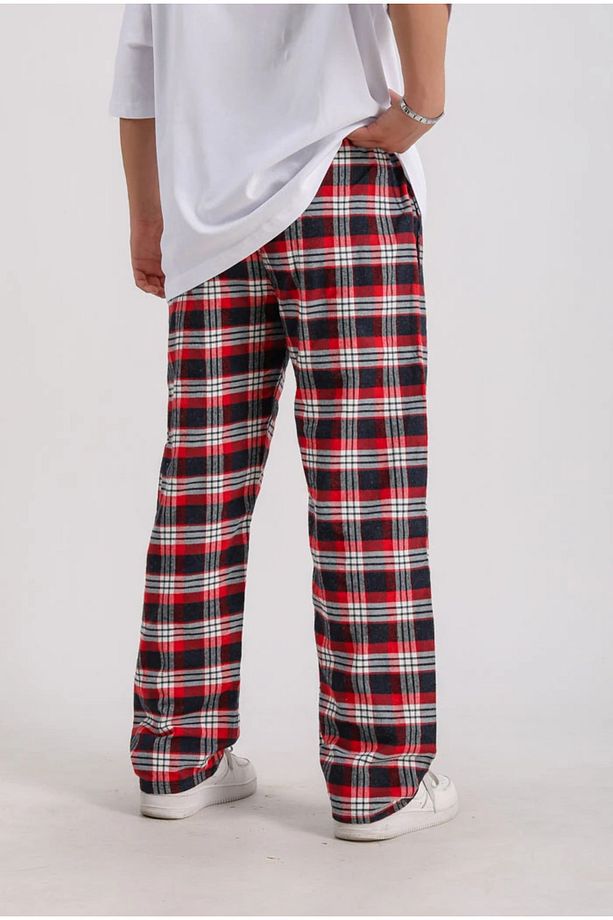 Ekose Desen Bel Lastikli Pijama Eşofman altı - 3
