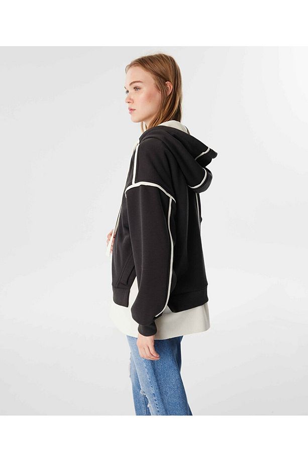 KONTRAST BİYELİ COLORBLOCK CEKET - 2