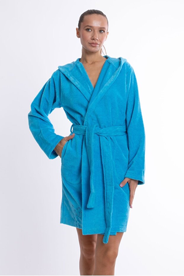 Lüks Bambu Kapşonlu Bornoz Mini - 6