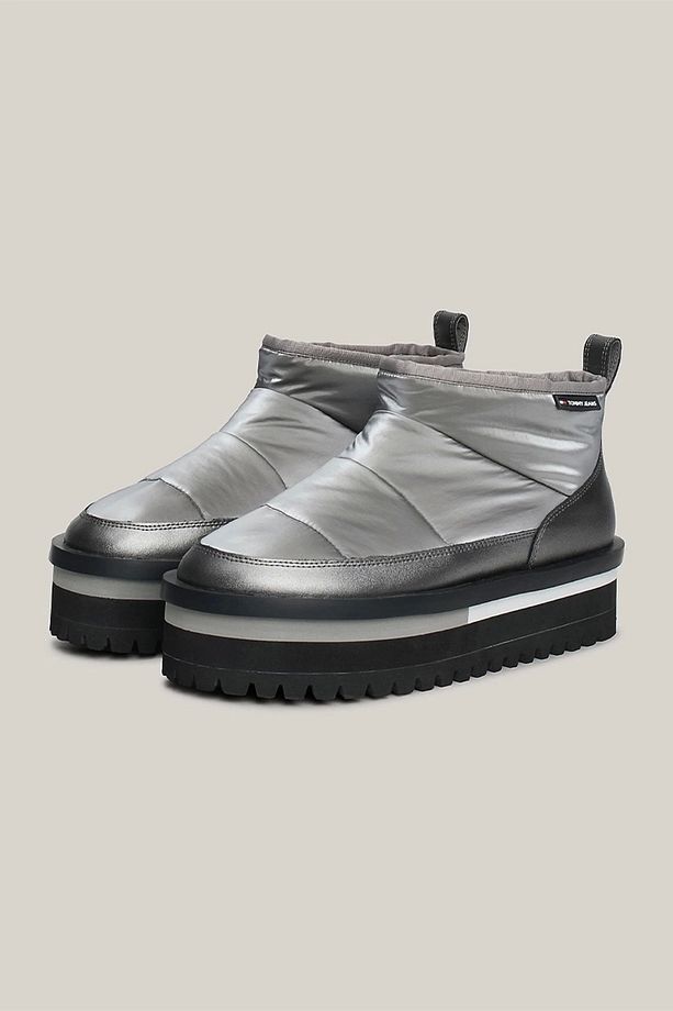 Tjw Nylon Flatform Boot Wl Kadın Metalik Gri Bot En0en02689trh - 2