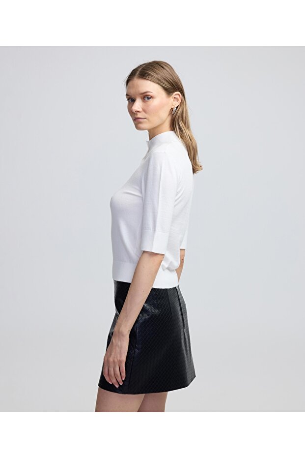 Metal düğmeli triko - 5