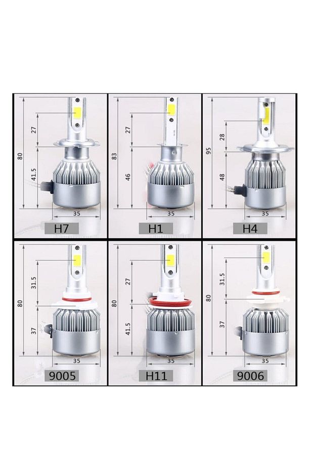 C6 H11 Soket Şimşek Etkili Led Xenon Far Ampulü 6000k Kar Beyaz - 7