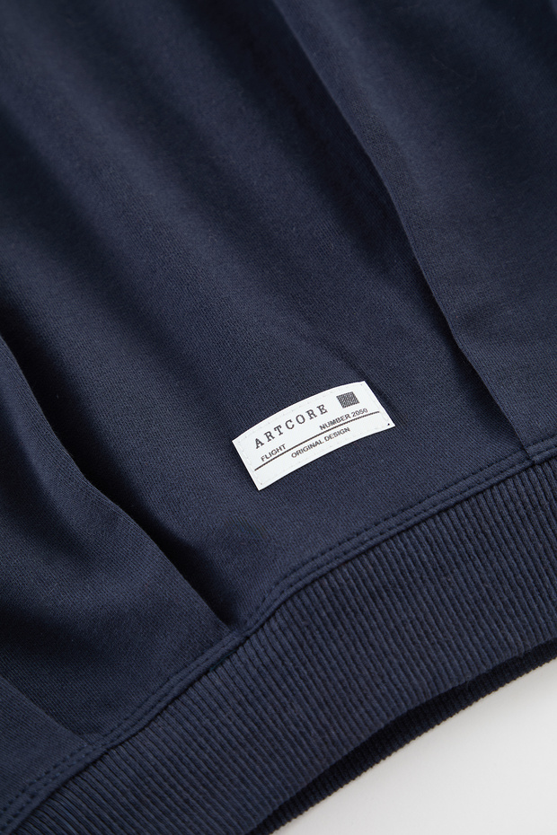 Lacivert Erkek Çocuk  Düz Örme Sweatshirt TKDAW25SW00030 - 2