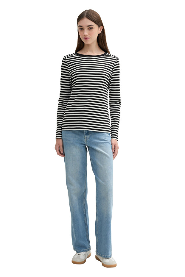Pruhované tričko Interlock - 1