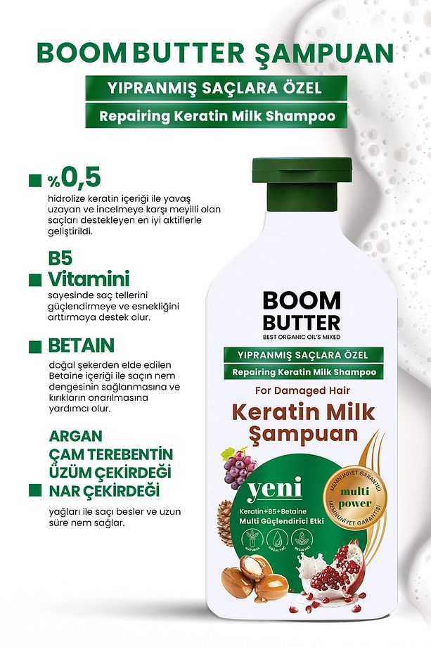Multifonksiyonel (7 AKTİF) Keratin Milk Şampuan 400 ml - 4