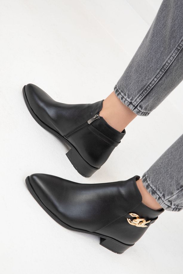 Kadın Siyah Bot & Bootie 16536 - 4