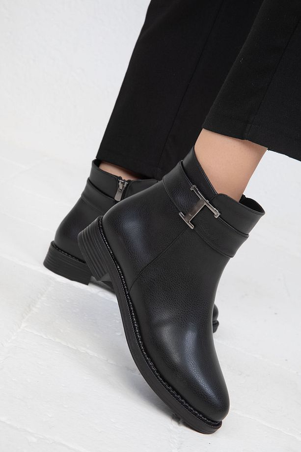 Siyah Kadın Bot & Bootie 19770 - 3