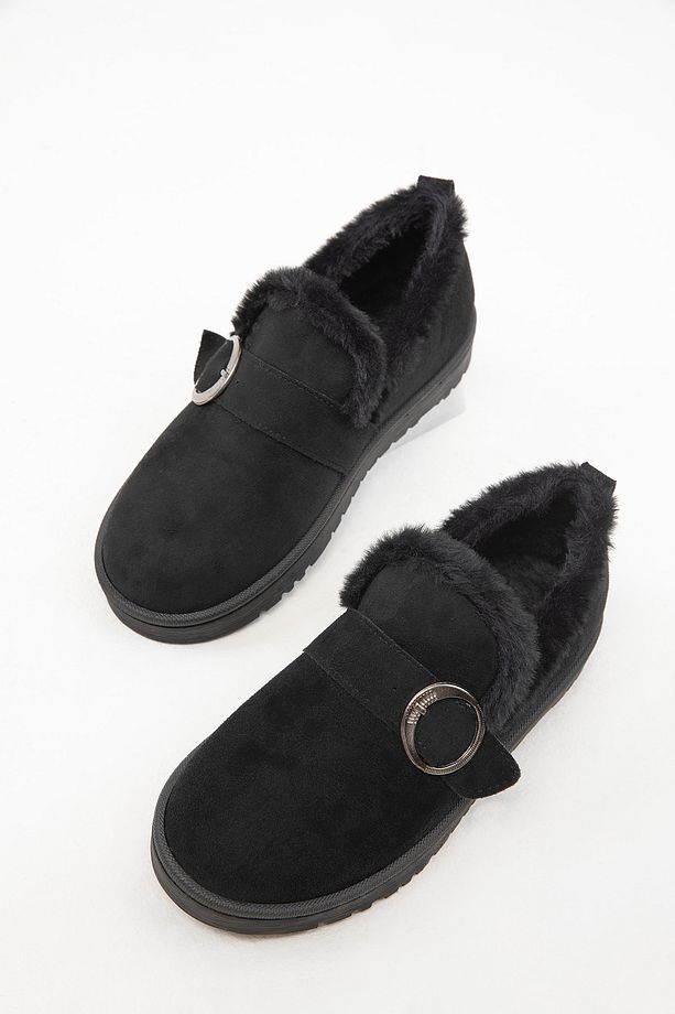 Siyah Süet Kadın Bot & Bootie 19854 - 2
