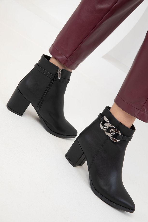 Siyah Kadın Bot & Bootie 17450 - 3