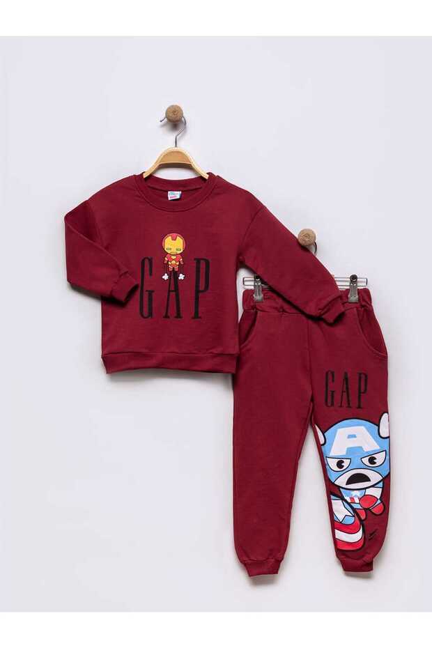 Marvel 3-Piece Printed Front Back Leg Printed 2 Thread Combed 100% Cotton Boys' Top and Bottom Set