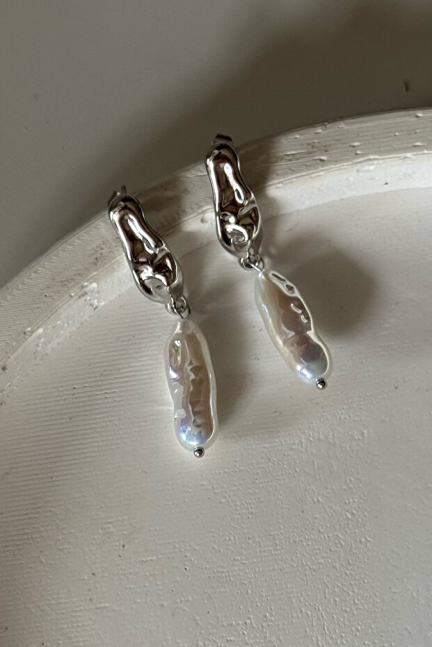 316L Steel Hanging Pearls Earrings