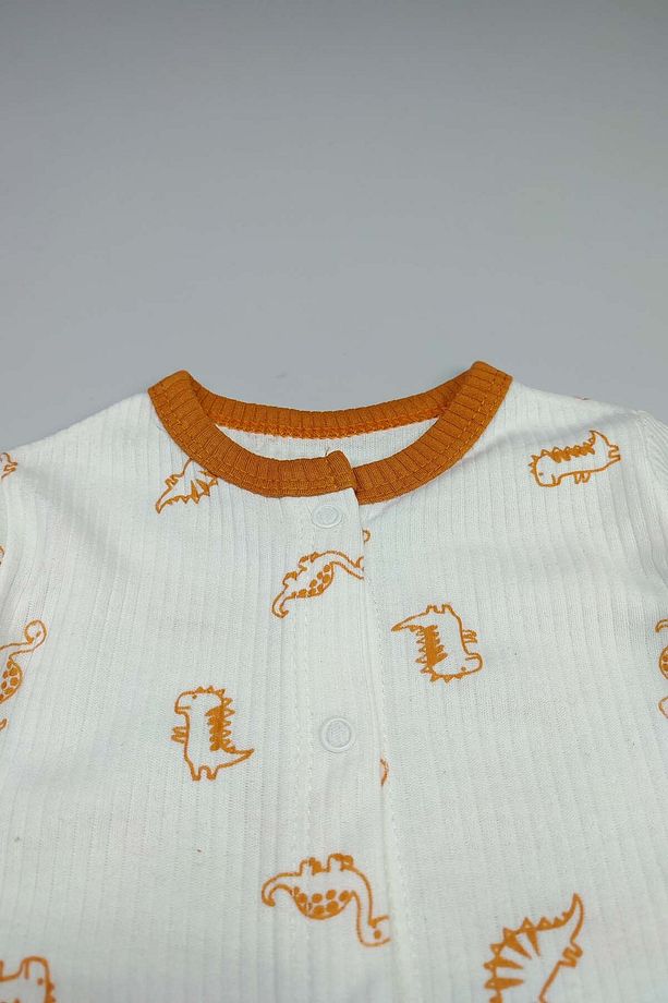 Bebek 5 Ekle 4 Öde Yenidogan Yumusak Pamuklu Dinozor Pijama Takimi Alt Üst Eşofman Hediyelik 15185 - 3