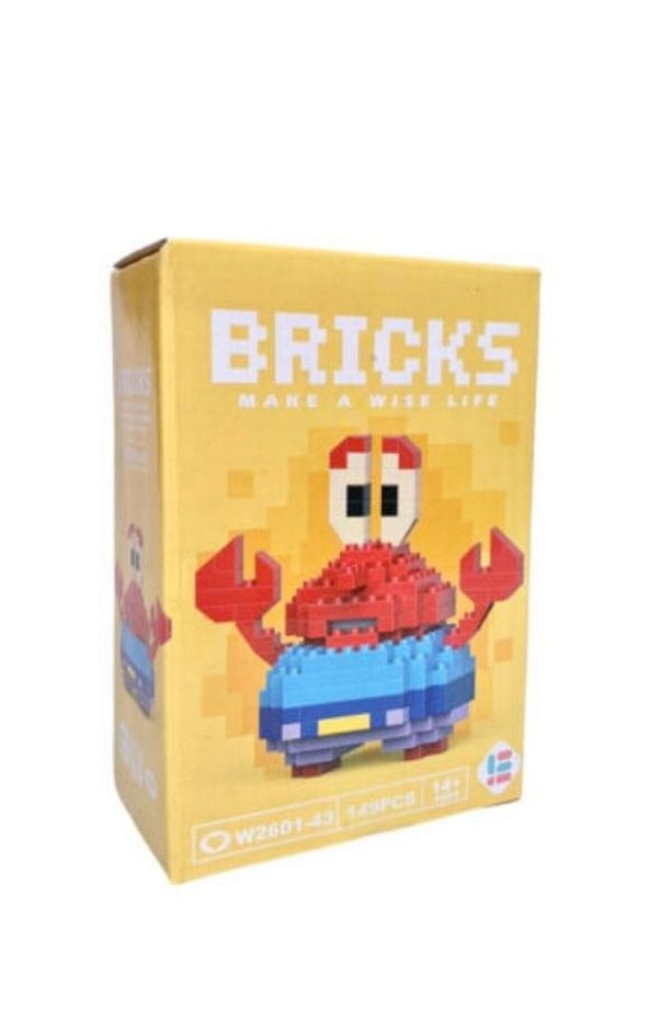 Bricks Sünger Bob Mr. Krabs Bay Yengeç Yap boz 3D Puzzle Mini Lego - 3