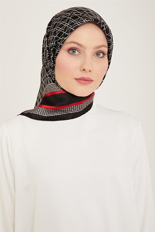Classic Patterned Twill Silk Scarf 24Ya9167 2 32