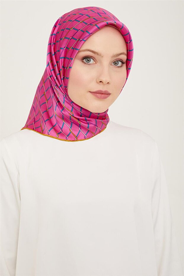 Classic Patterned Twill Silk Scarf 24Ya9152 85 07