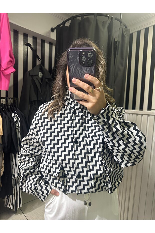 Zebra Pattern Fabric Jacket - 3