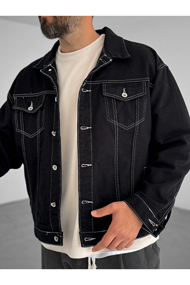 Black Buttoned Jacket Ke-613/617-6/615 - 6