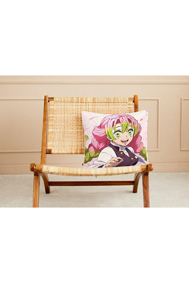 Demon Slayer Mitsuri Kanroji Patterned Square Pillow Case