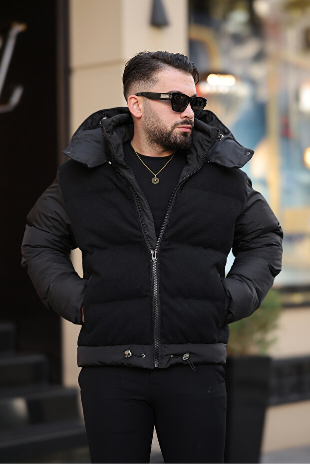 KAPÜŞONLU DOLUMLU KAŞE MONT - 3