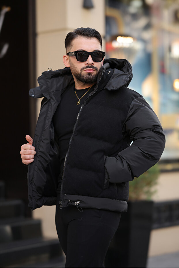 KAPÜŞONLU DOLUMLU KAŞE MONT - 2