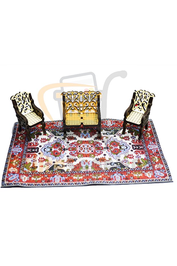 Kalite Sepetinde Minyatür Halı Dollhouse Dekorasyonu Mini Taban Halısı
