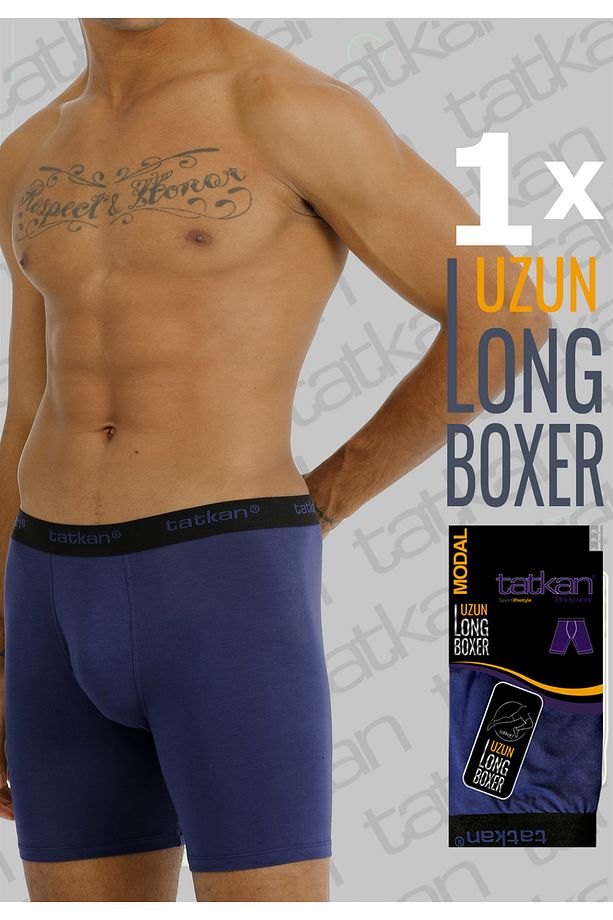 Tatkan - Uzun (LONG) Penye Modal Boxershort (TEKLİ) - 1