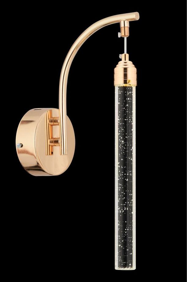 İstanbul Avize Aplik Rosa Tekli Gold Ledli Modern Lüx Aplik - 5