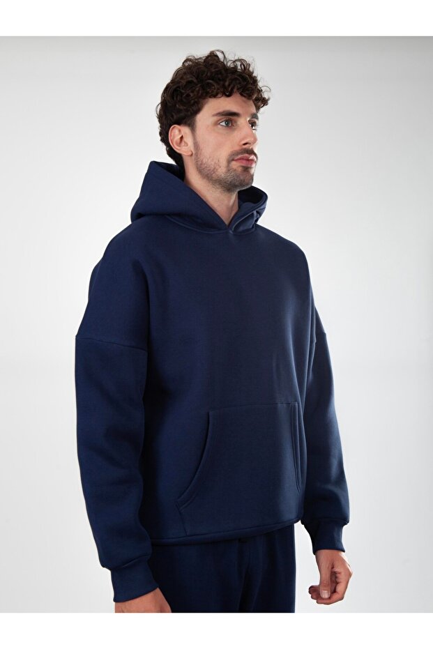 Hanorac oversize pentru bărbați Basic - 4