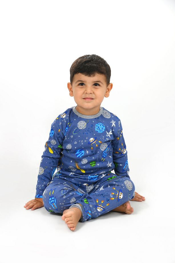 Çocuk Pijama Takımı 1-5 Yaş Uzay Desen - 1