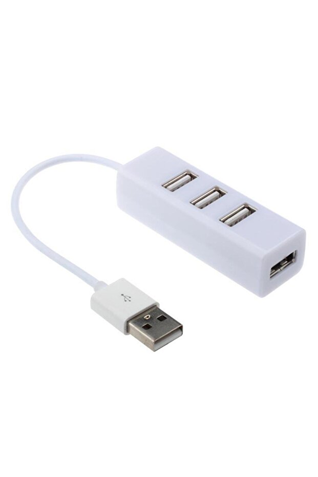 WHITE Mini 4-Port USB HUB USB Spliter Hub Adapter High Speed Hub USB 2.0 Splitter Converter All In O - 1