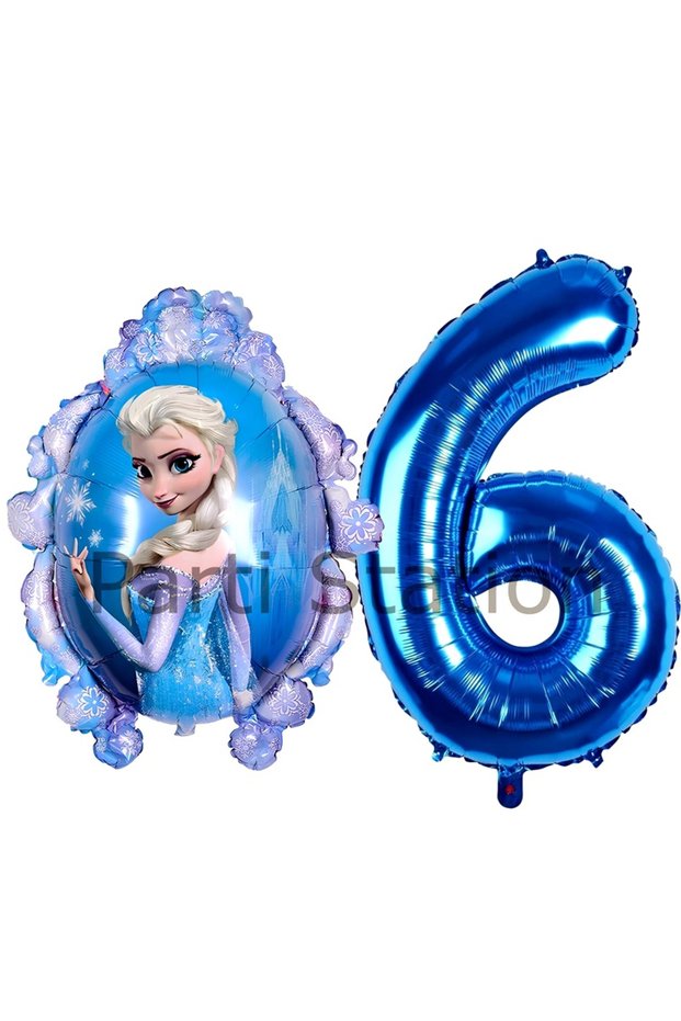 Frozen Elsa Concept 6 Years Old Balloon Set Frozen Theme Birthday Foil Balloon Set
