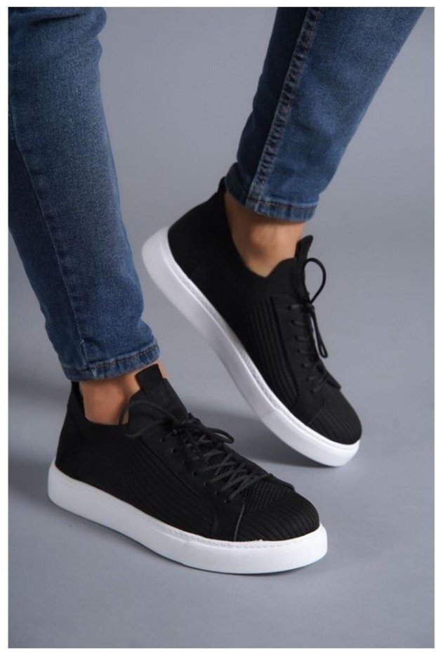 Knitwear Lace-Up Men's Sneakers Orthopedic Sole Casual Shoes