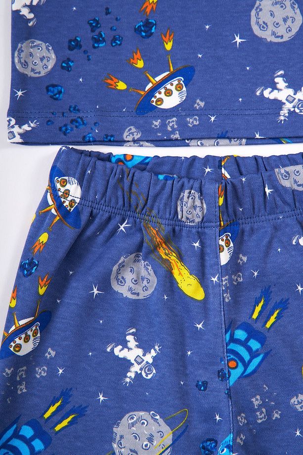 Çocuk Pijama Takımı 1-5 Yaş Uzay Desen - 6