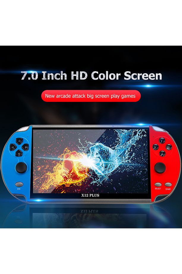 X12 PLUS/X12 El Oyun Konsolu 7.1/5.1 inç HD Ekran Taşınabilir Retro Video Oyun Oynatıcısı Yapı... - 6