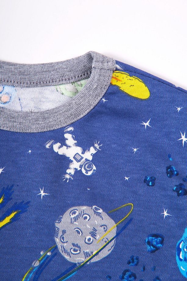 Çocuk Pijama Takımı 1-5 Yaş Uzay Desen - 5