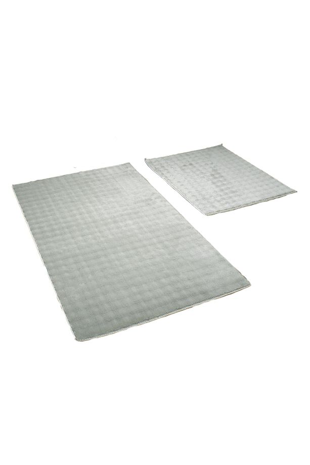 Banyo Paspası 2 'li Set, Kaymaz Taban, Banyo Paspası Klozet Takımı, Yıkanabilir, Su Emici paspas - 3