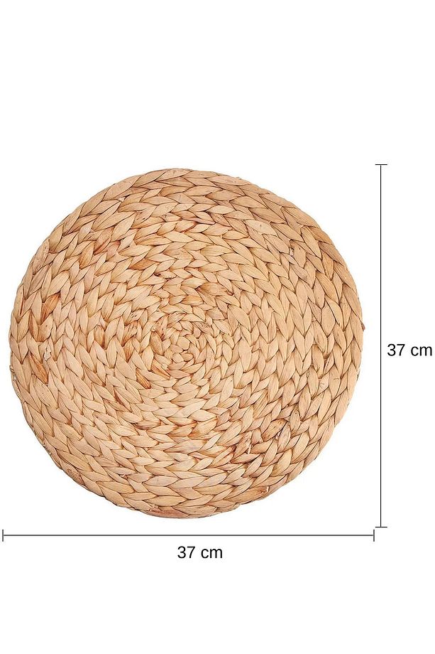 6 Adet El Yapımı Örme Hasır Supla Amerikan Servis 37 Cm - 6