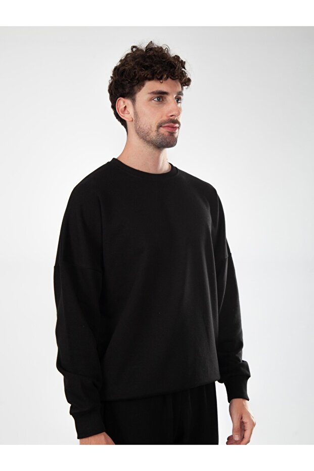 Basic Erkek Oversize Sweatshirt - 4